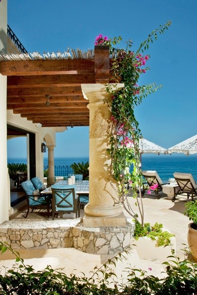 Mediterranean Style Patio – I could wake up to this view every day:) Really:)