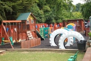 Kids Play Area Outdoor love the tractor tire idea, could definately do that.
