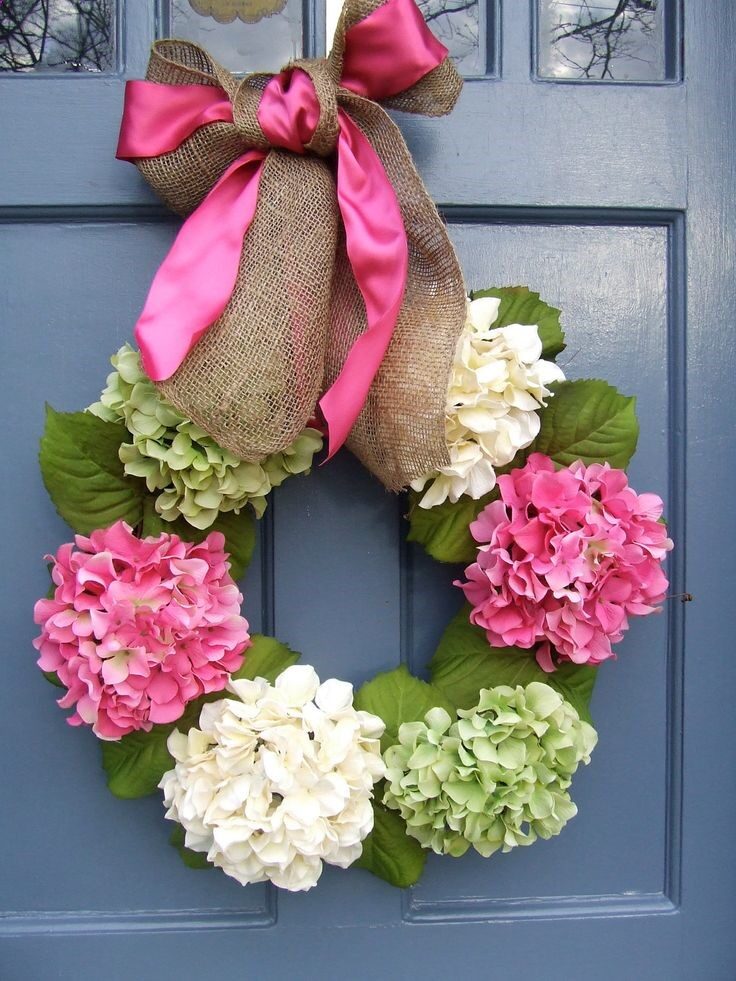 Hydrangea Spring Wreath by MonicaMurrayHome on Etsy