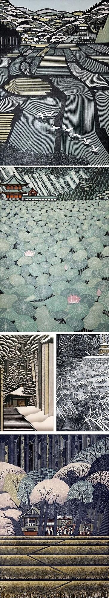 Ray Morimura (b.1948) ; Japanese artist from Tokyo works mostly with wood block prints