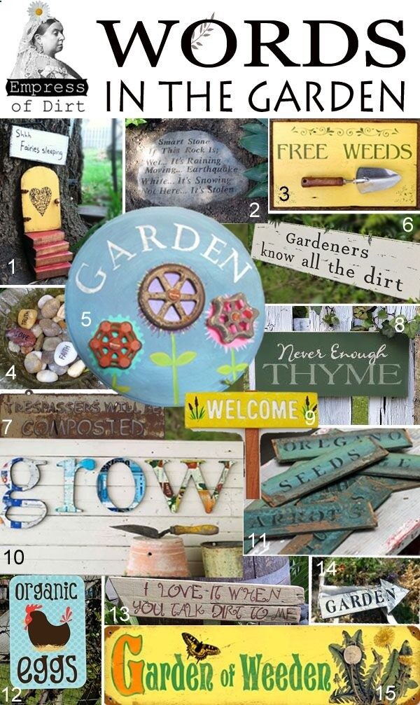 Make a sign for the garden