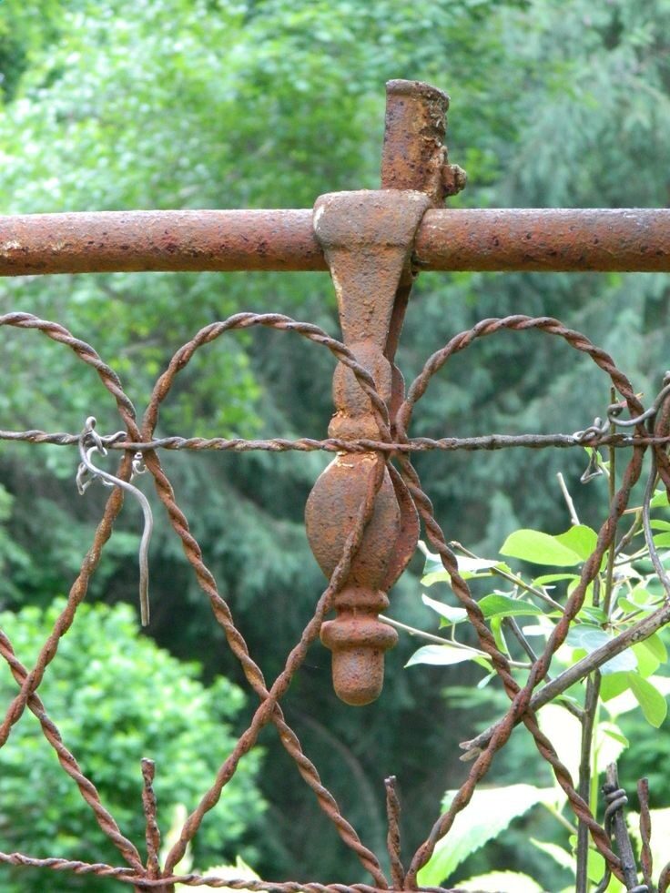 Abandoned: Heart Shaped Wrought Iron Fence
