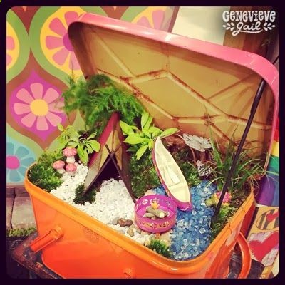 Genevieve Gail: Atlanta Gift Mart Recap and the new Mini Garden additions launched with Magnet Works / Studio M! #Mini #Miniature #Garden #Gypsy #Zen #Coastal #Vintage #Camper #Pink #Guitar #Picnic #Basket #Genevieve #Gail