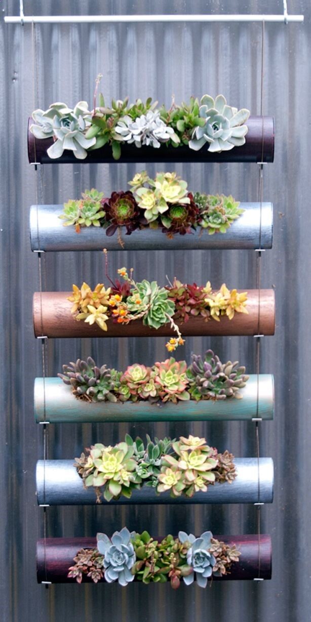 DIY Hanging PVC planters