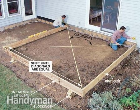 building a deck step by step | How to Build a Wood and Stone Deck: The Family Handyman