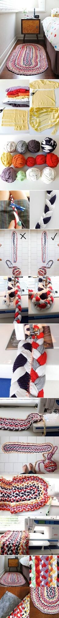 DIY Old Shirt Mat DIY Old Shirt Mat