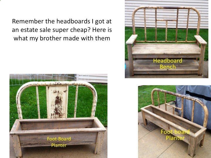 How to make a bench and planter from old bed frames | Flea Market Gardening