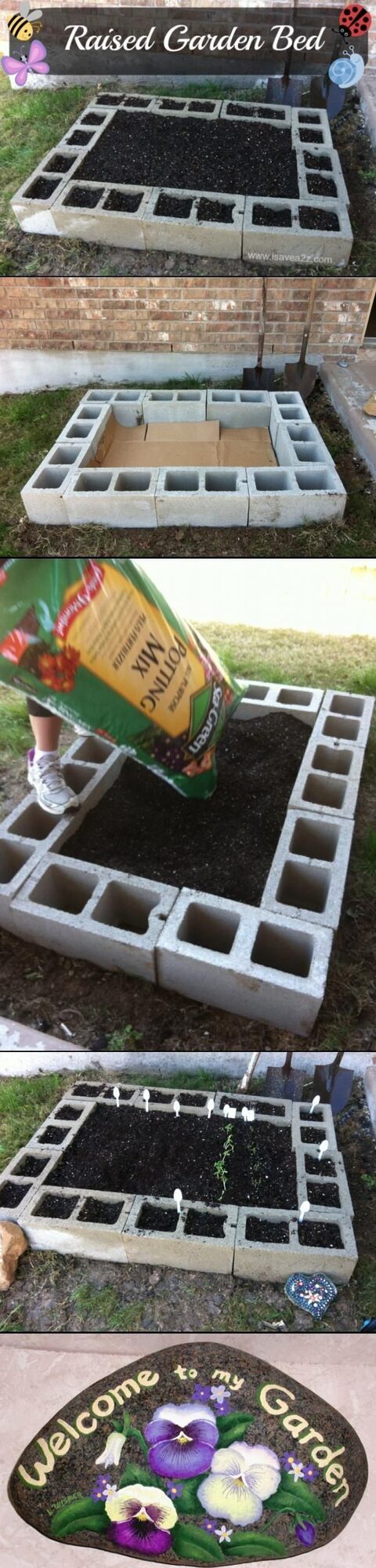 I did this. My suggestion would be to add cardboard or something up the sides to hold water. My garden did SO WELL, but it dried out easily. Also, in the individual holes, I planted herbs, green peppers and zucchini. They did excellent also!! – Garden Ideas